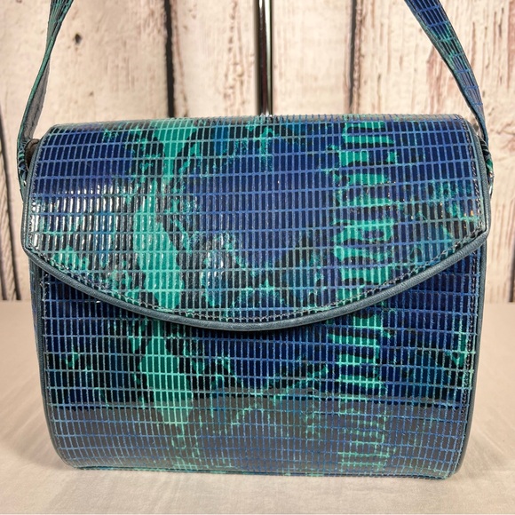 Vintage Stuart Weitzman Snakeskin Leather Spain Structured Shoulder Purse Bag - Picture 7 of 15